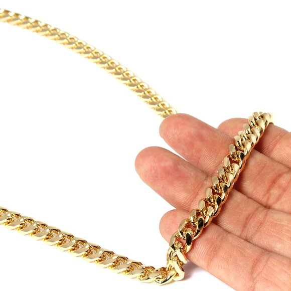 14k Gold 8mm 30" Cuban Chain - Picture 1 of 5